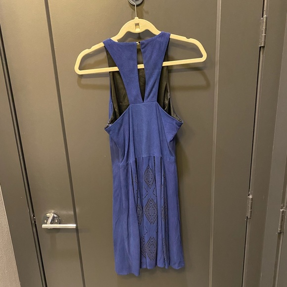 Blue Suede Parker Dress - Picture 3 of 4